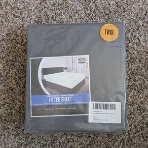 New UTOPIA Dark Gray Twin Fitted Sheet 100% Polyester Microfiber Deep Pocket
